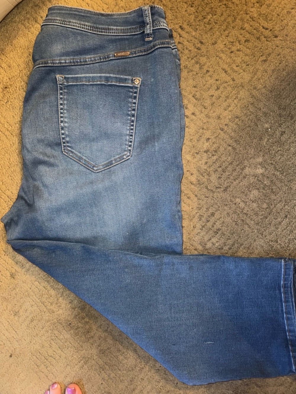 INC International Concepts Medium Blue Cropped Skinny Leg Tummy Control. - Picture 10 of 11